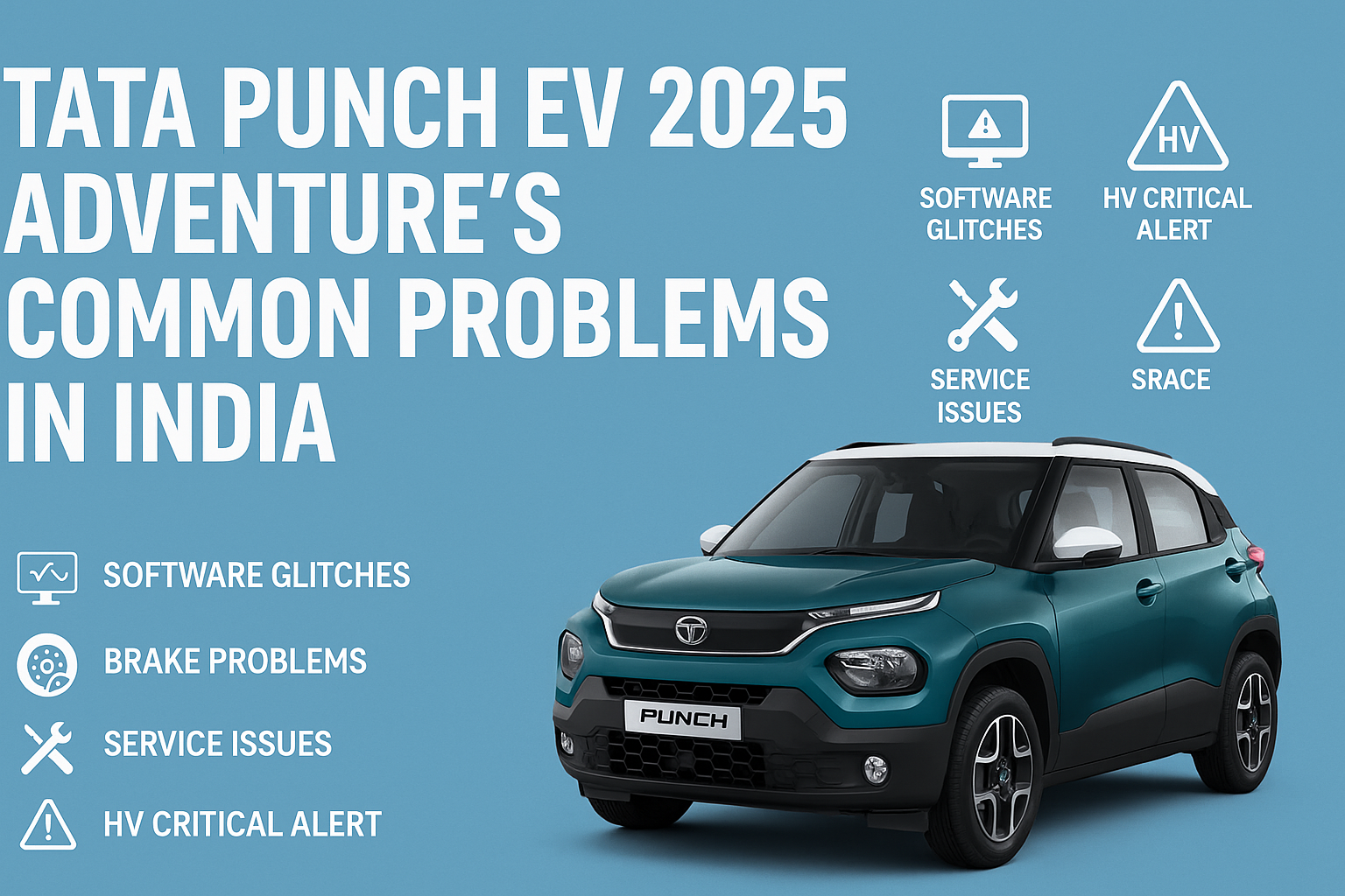 Tata Punch EV 2025 Adventure's Common Problems