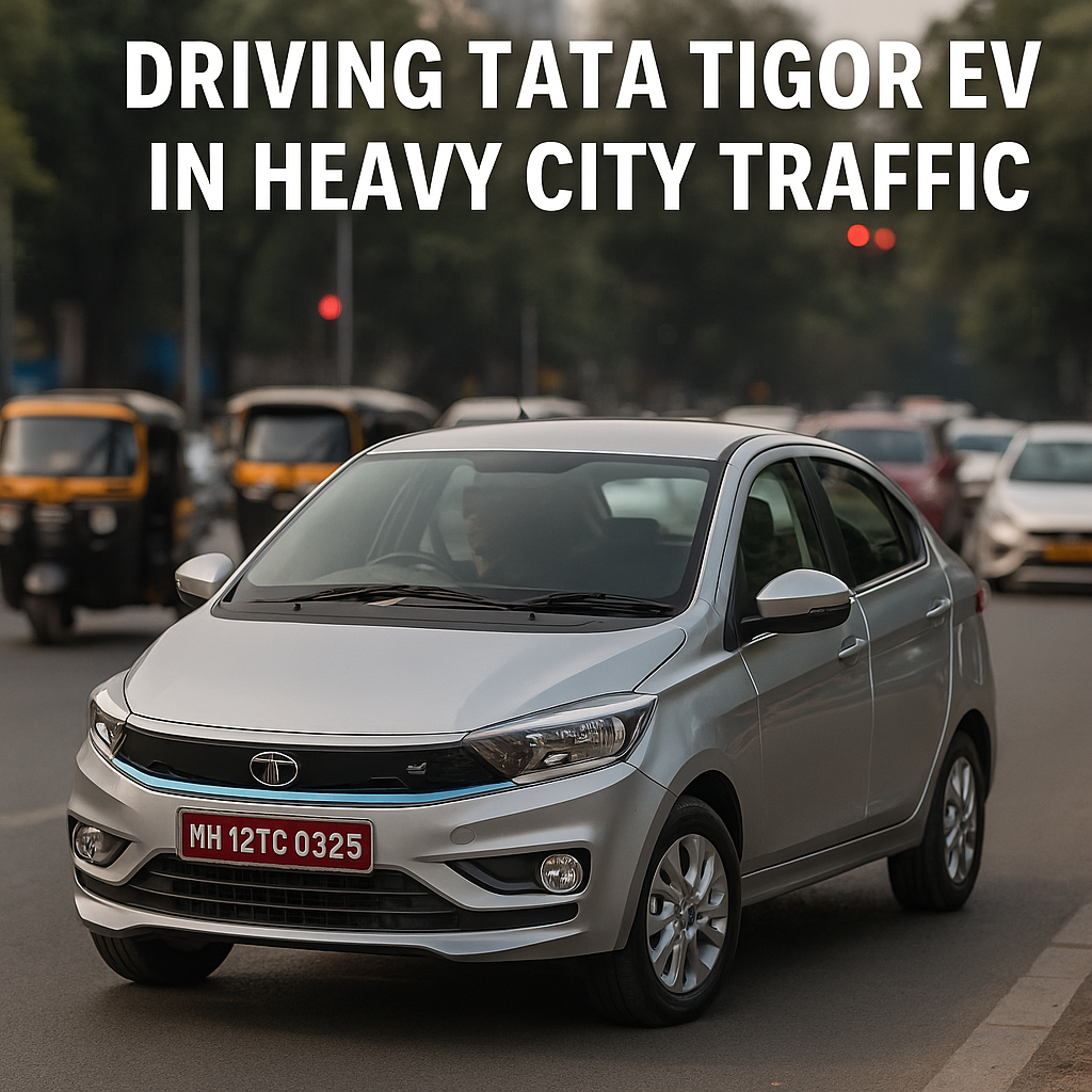 Driving the Tata Tigor EV in Heavy City Traffic
