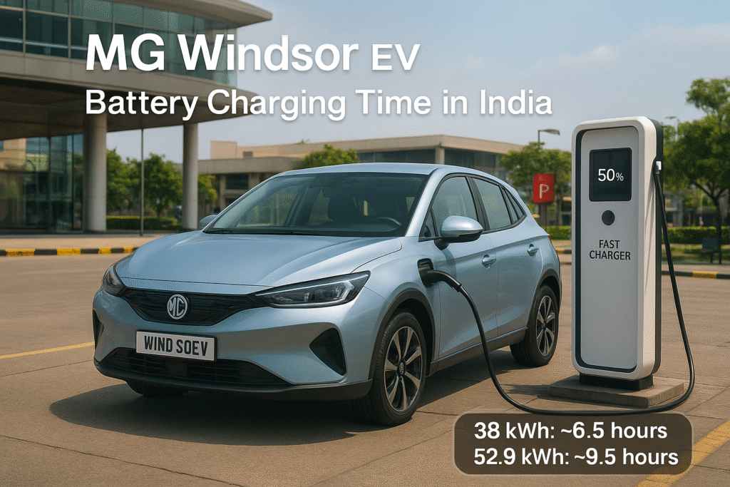 MG Windsor EV Battery Charging Time in India
