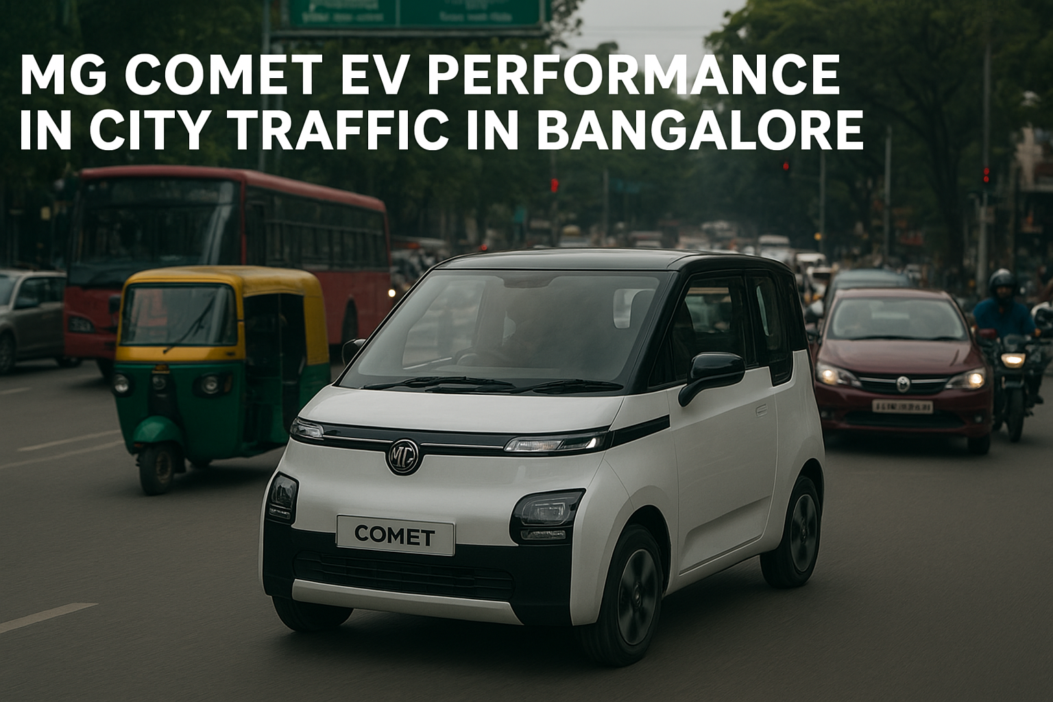 MG Comet EV Performance in City Traffic in Bangalore