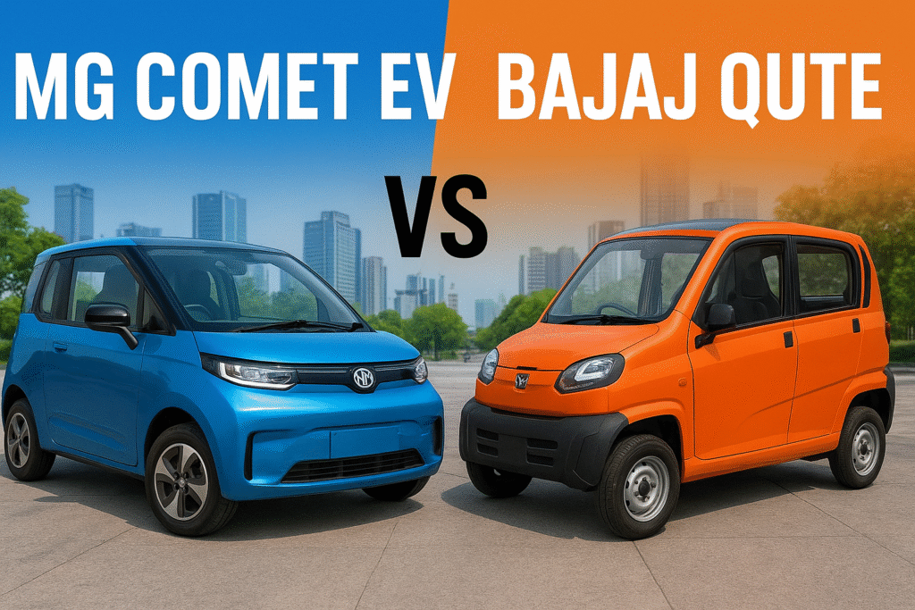 MG Comet EV vs Bajaj Qute Comparison