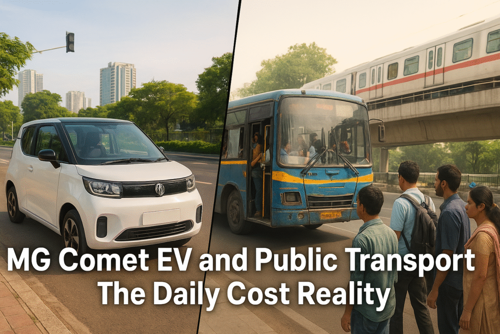 MG Comet EV and Public Transport Cost Analysis for Daily Use